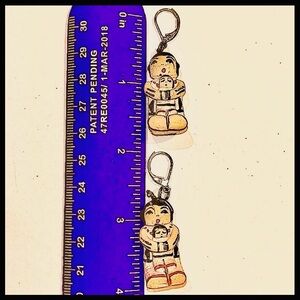 KACHINA DOLL STORYTELLER POTTERY EARRINGS INDIAN PAPOOSE MAMA HEISHI BEADS NAVAJ